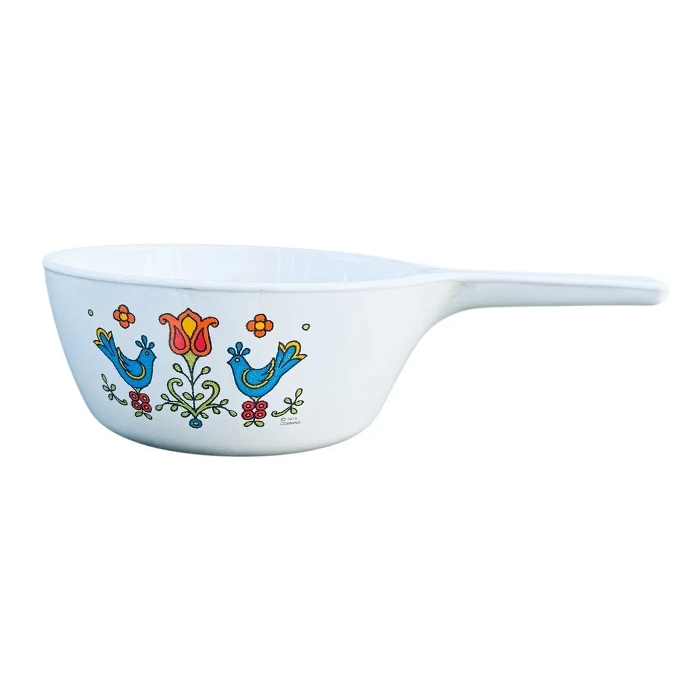 Vintage Pyrex Country Festival Pattern 1.5 Cup 750ml Casserole Saucepan Bowl